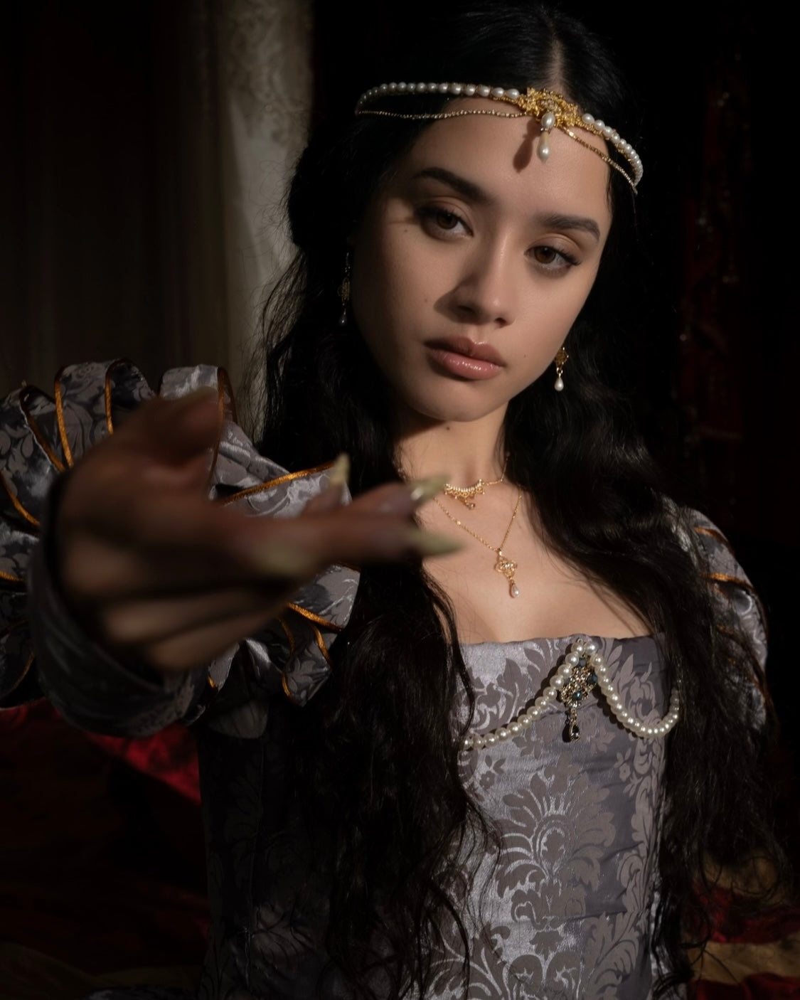 Elizabeta Quatrefoil Pearl Drop Earrings