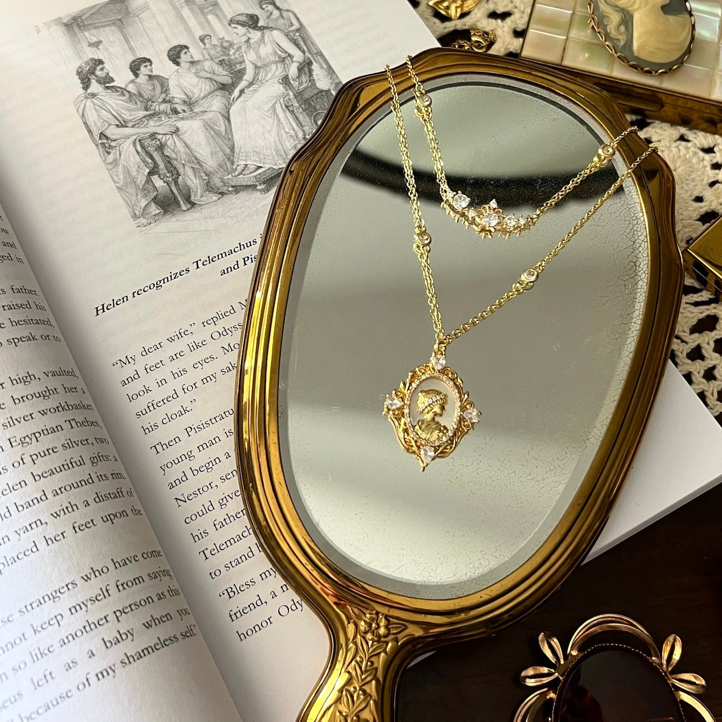 Helen Of Troy Portrait Necklace