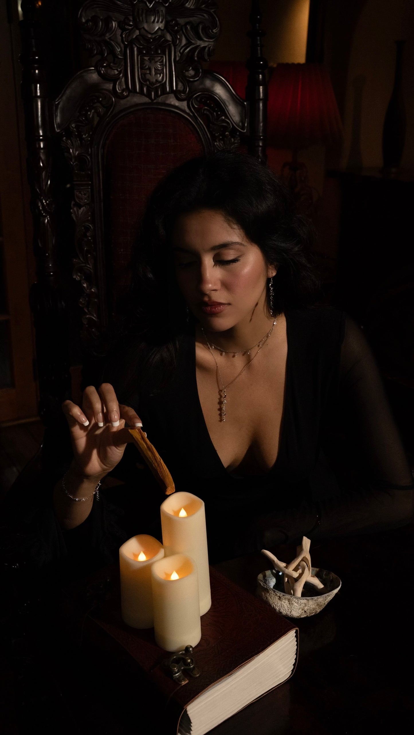 Silver Crystal Drops Choker