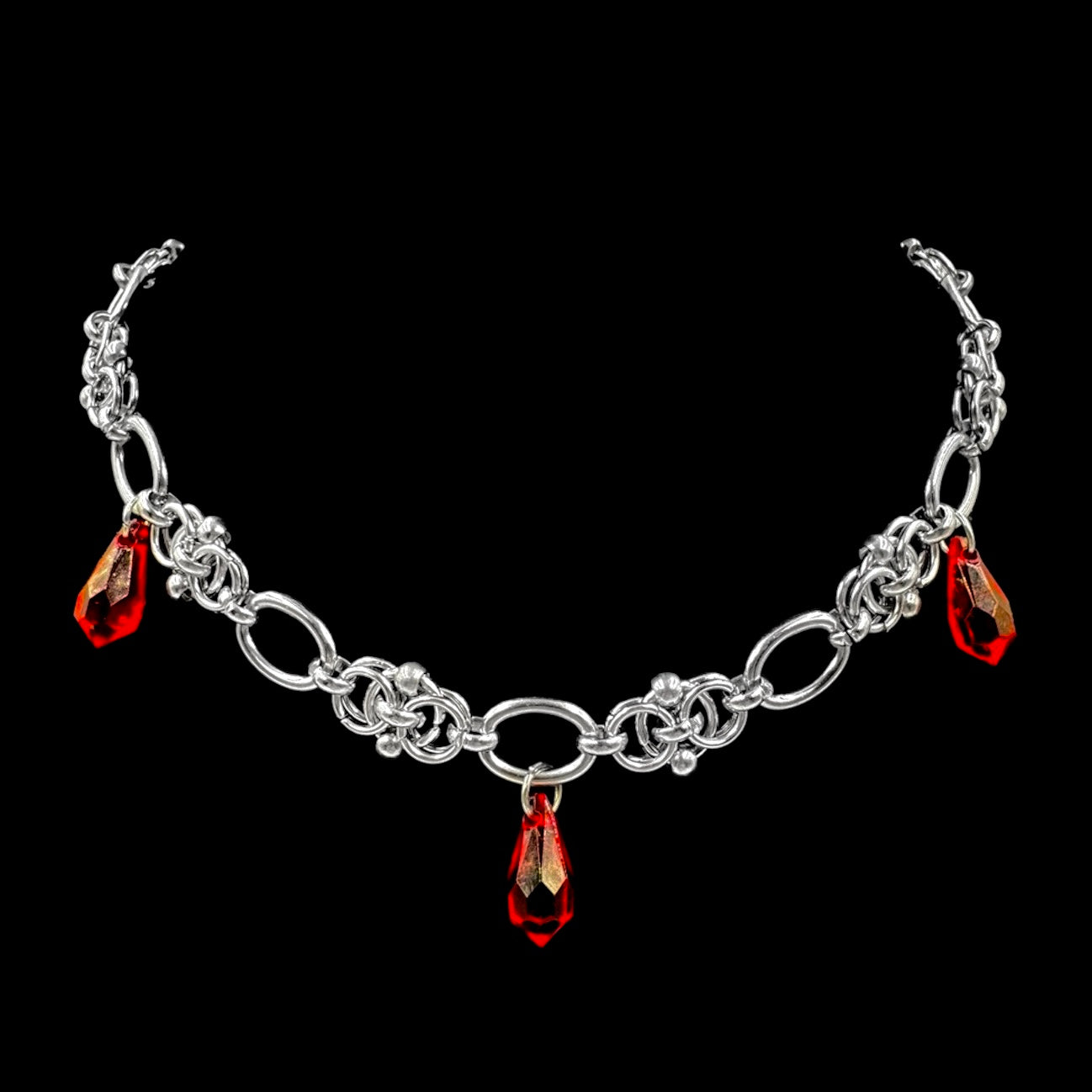 Triple Blood Drops Chunky Choker