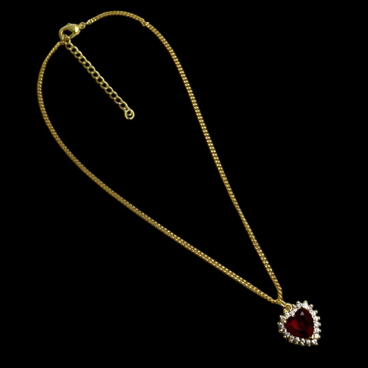 Snow White Gold Diamond Heart Choker