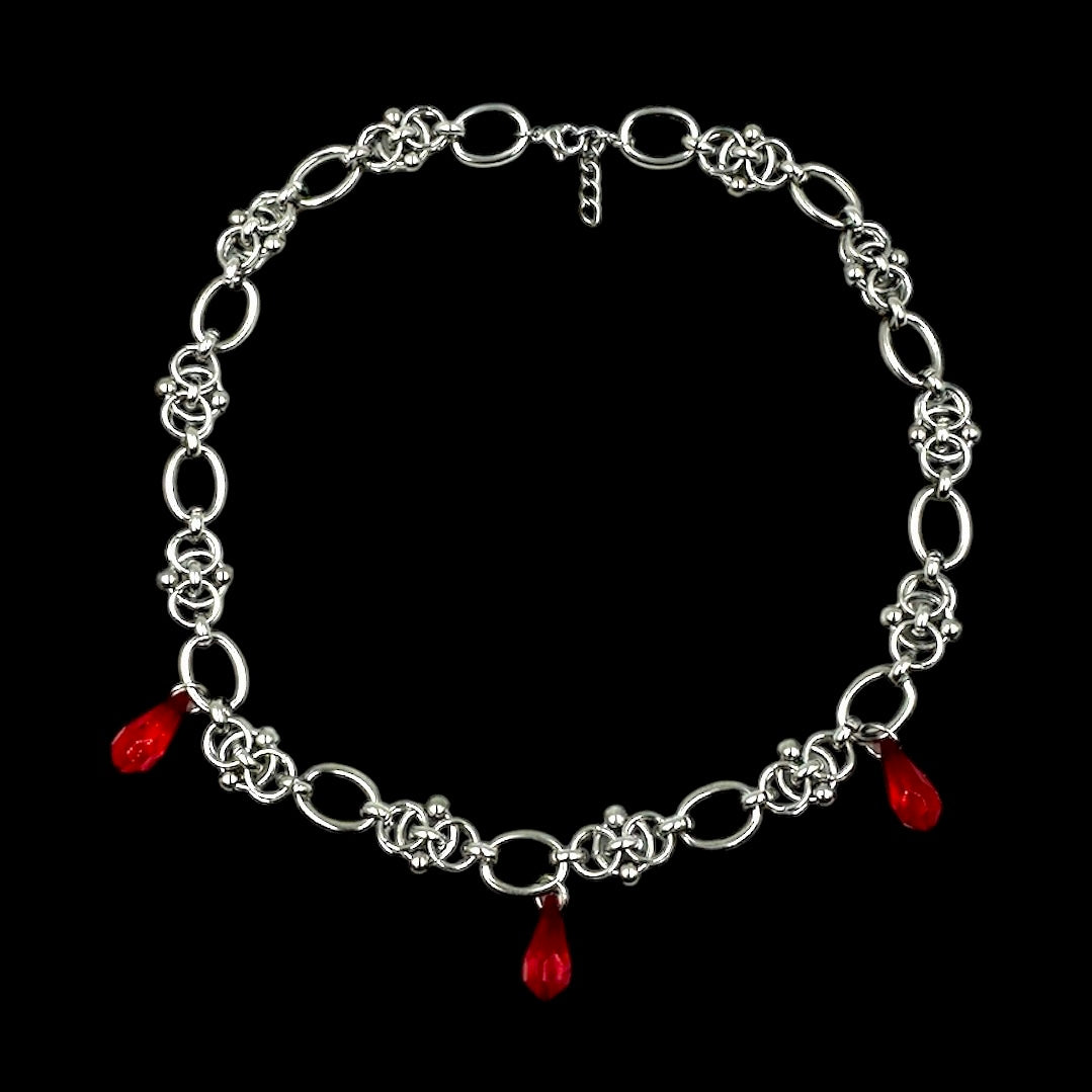 Triple Blood Drops Chunky Choker