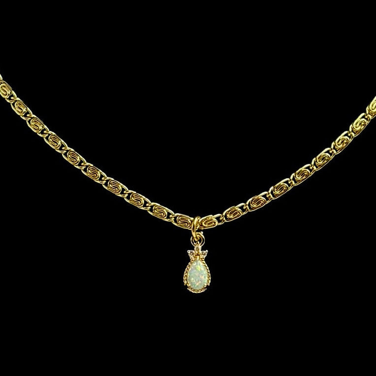 Gold Opal Siren Scales Choker
