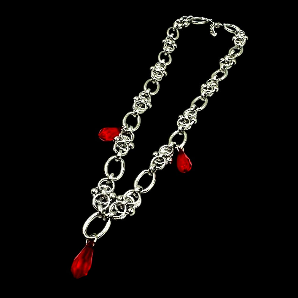 Triple Blood Drops Chunky Choker