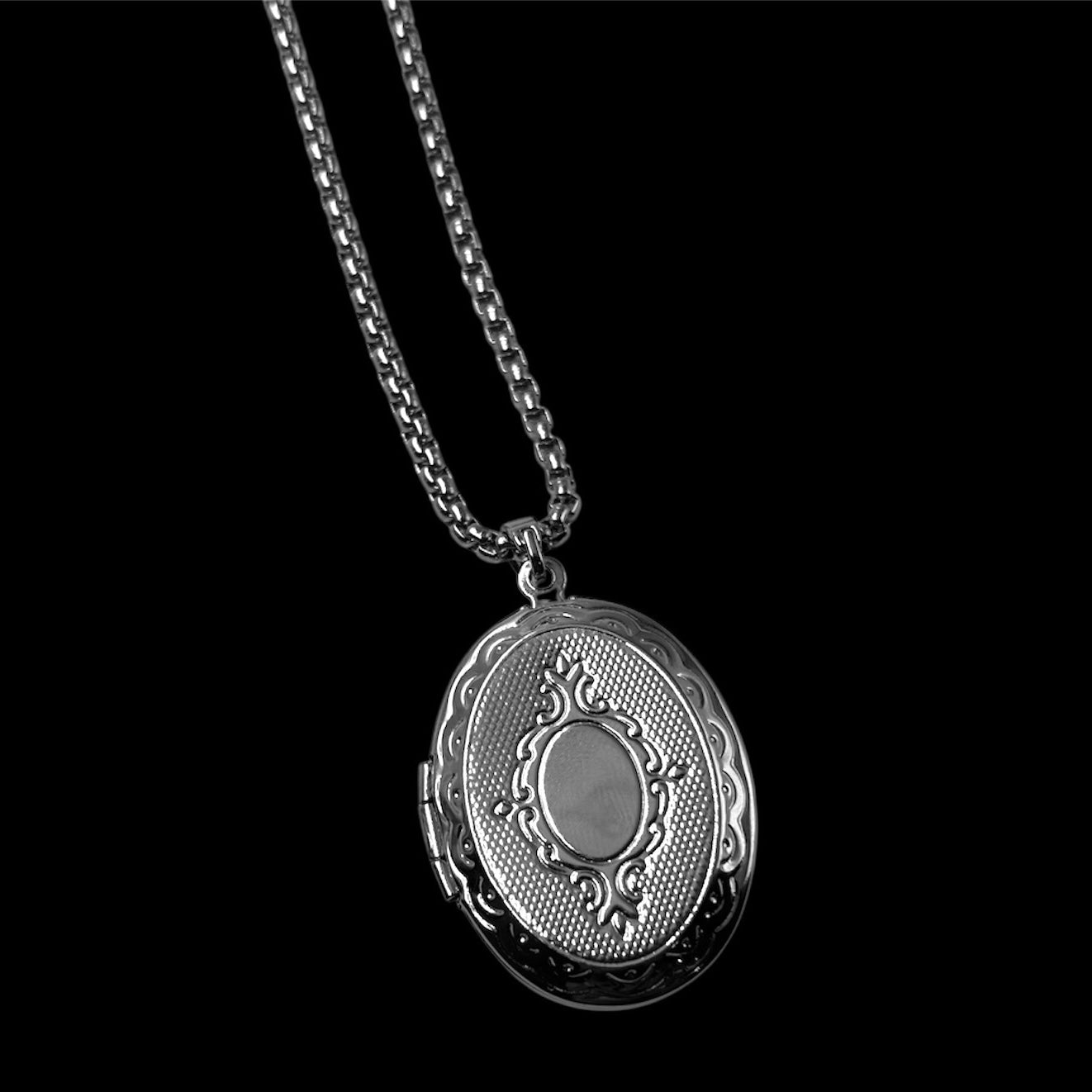Silver Oval Lady Guadalupe Locket