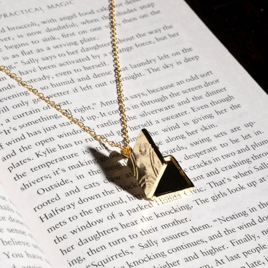 Gold Book of Shadows Locket
