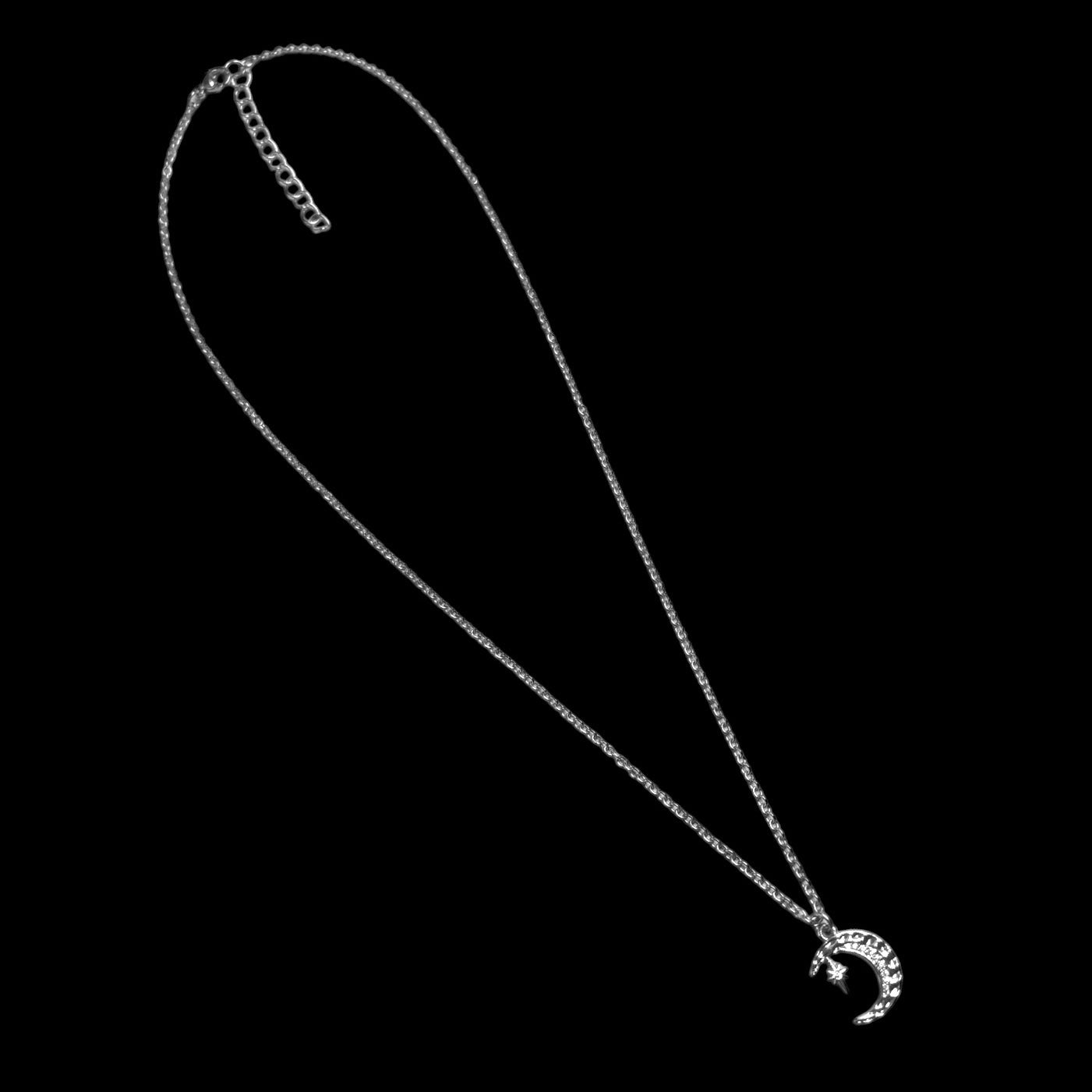 Sally Owens Silver Crescent Moon Necklace