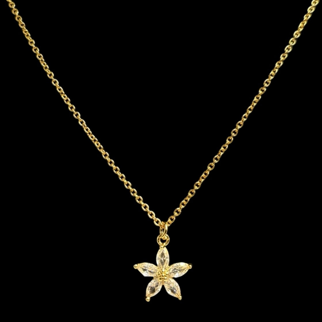 Crystal Flower Necklace