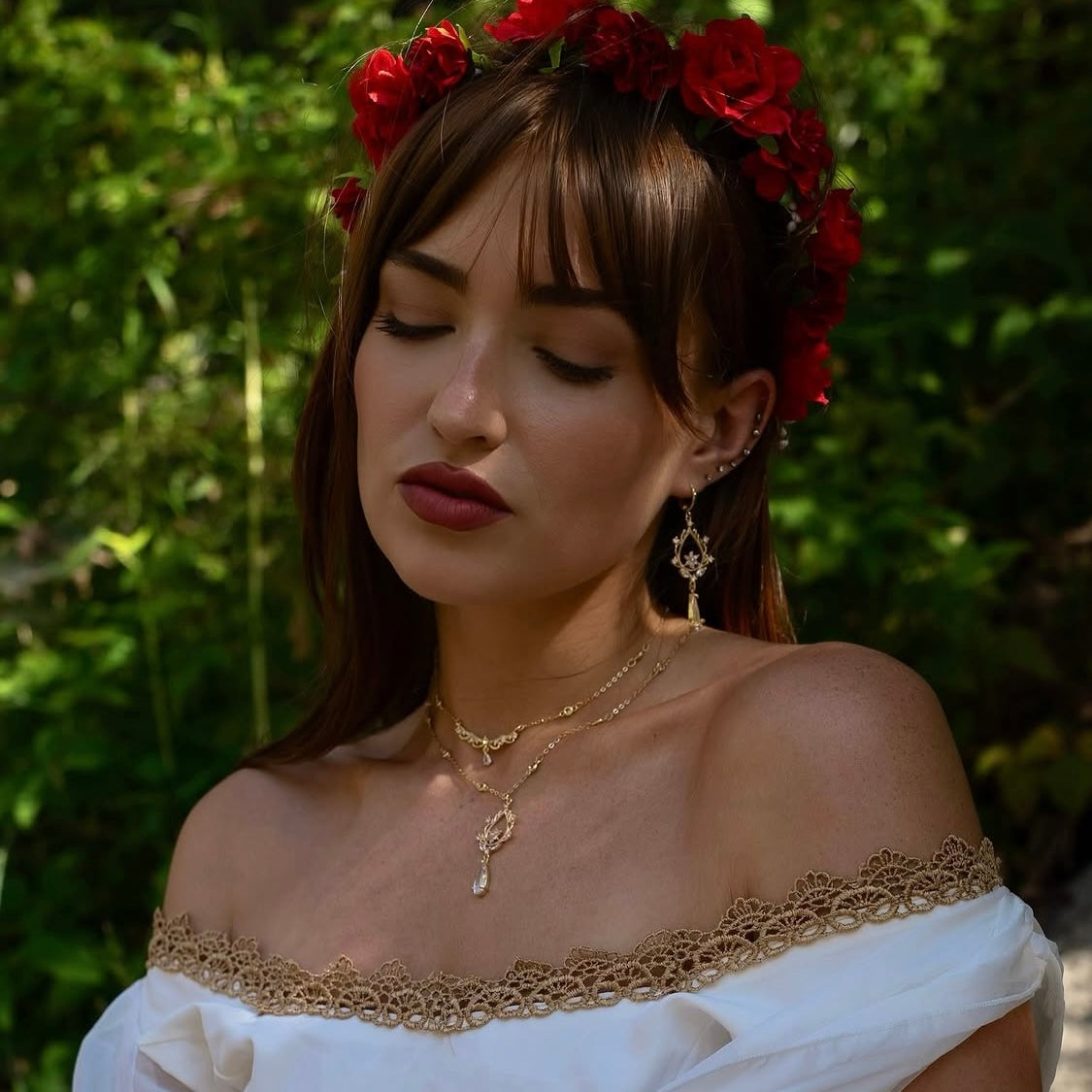 Ophelia Crystal droplet earrings
