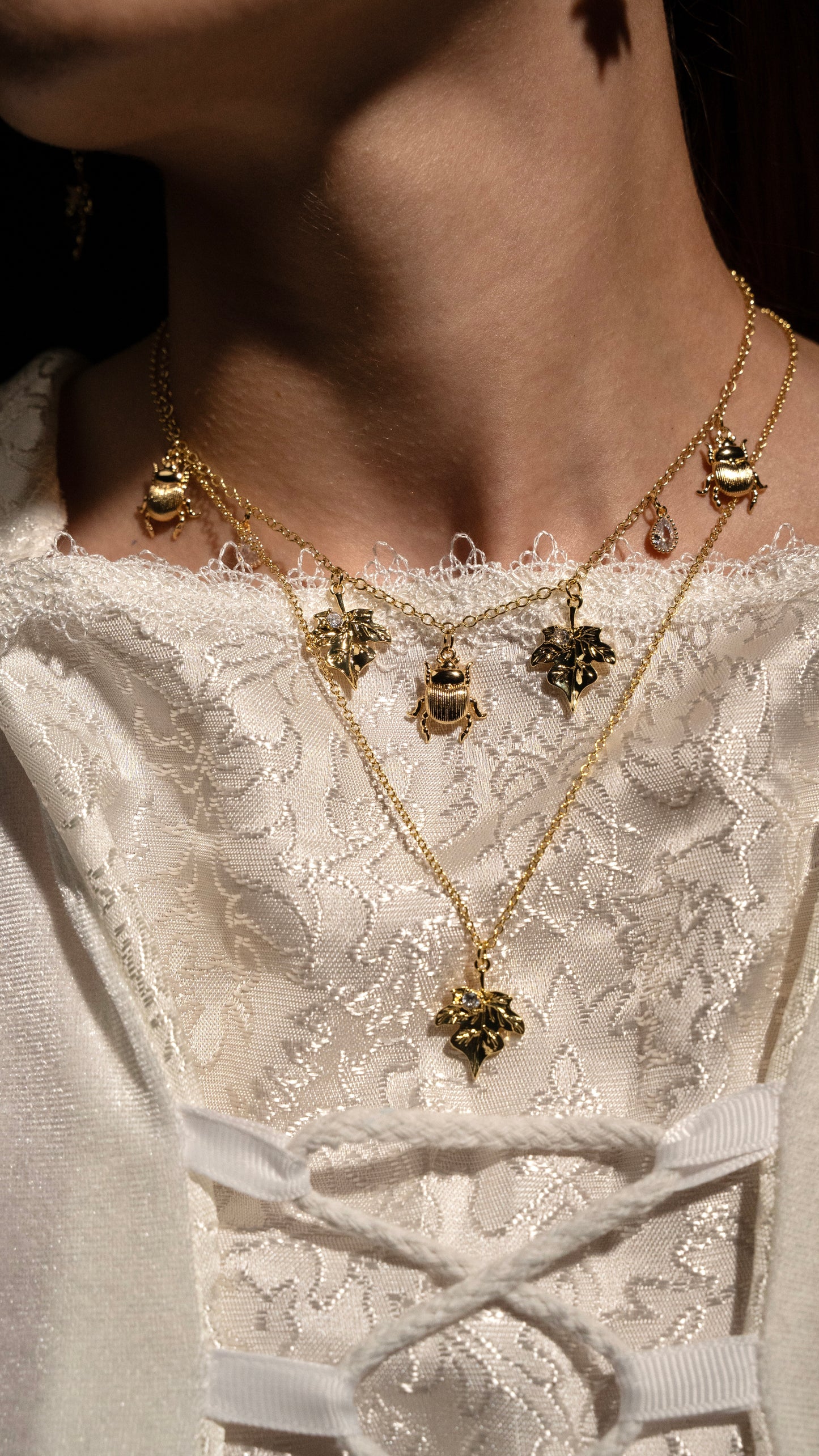 Frankenstein & Elizabeth Charm Necklace