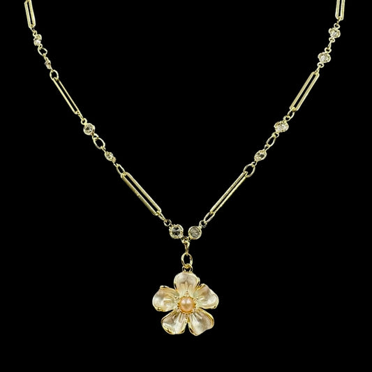 Nymph’s Pearly Crystal Necklace