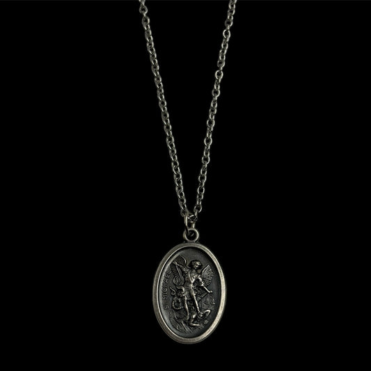 Saint Michael Coin Necklace