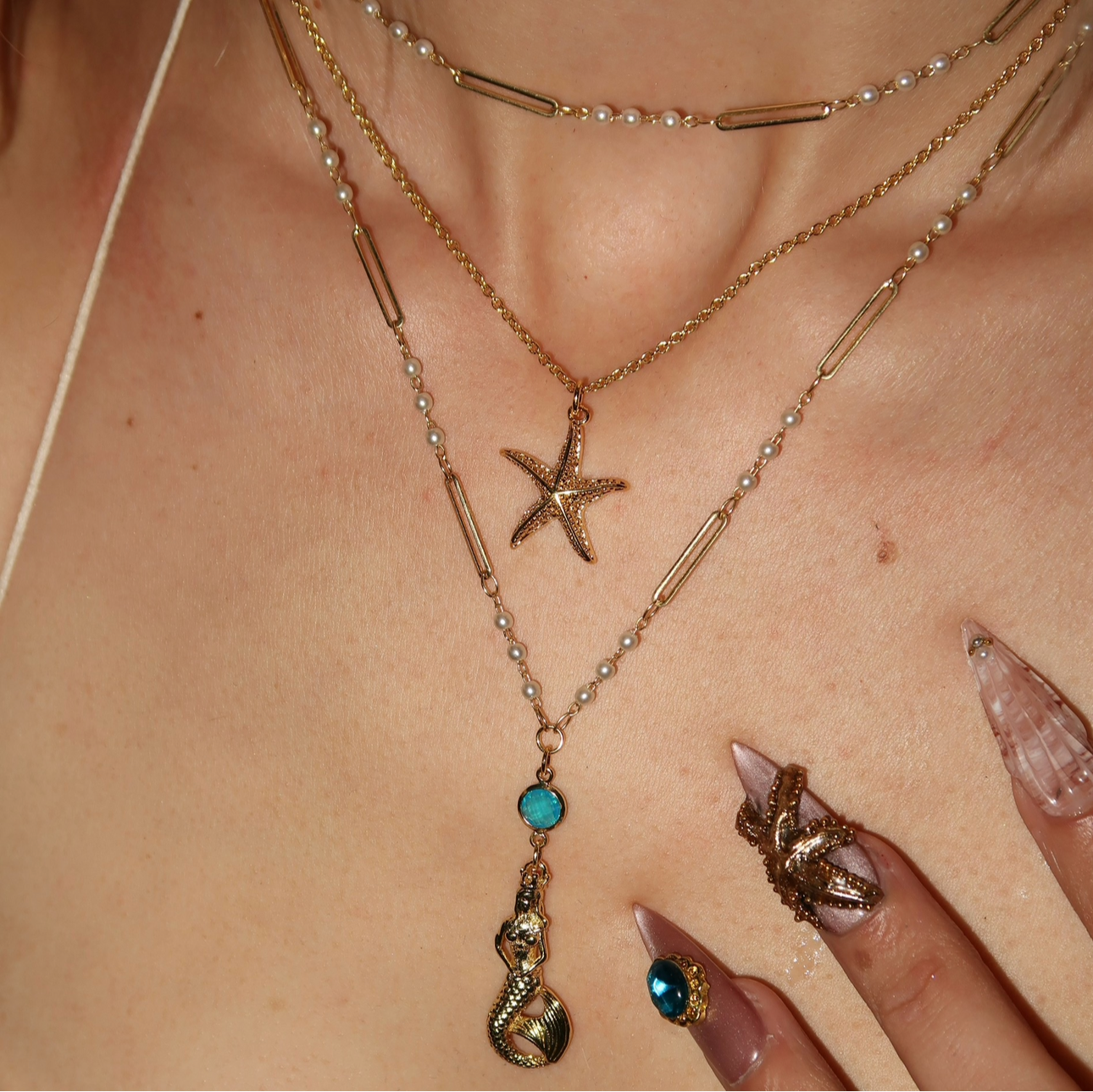 Gold Pearl Starfish Stack