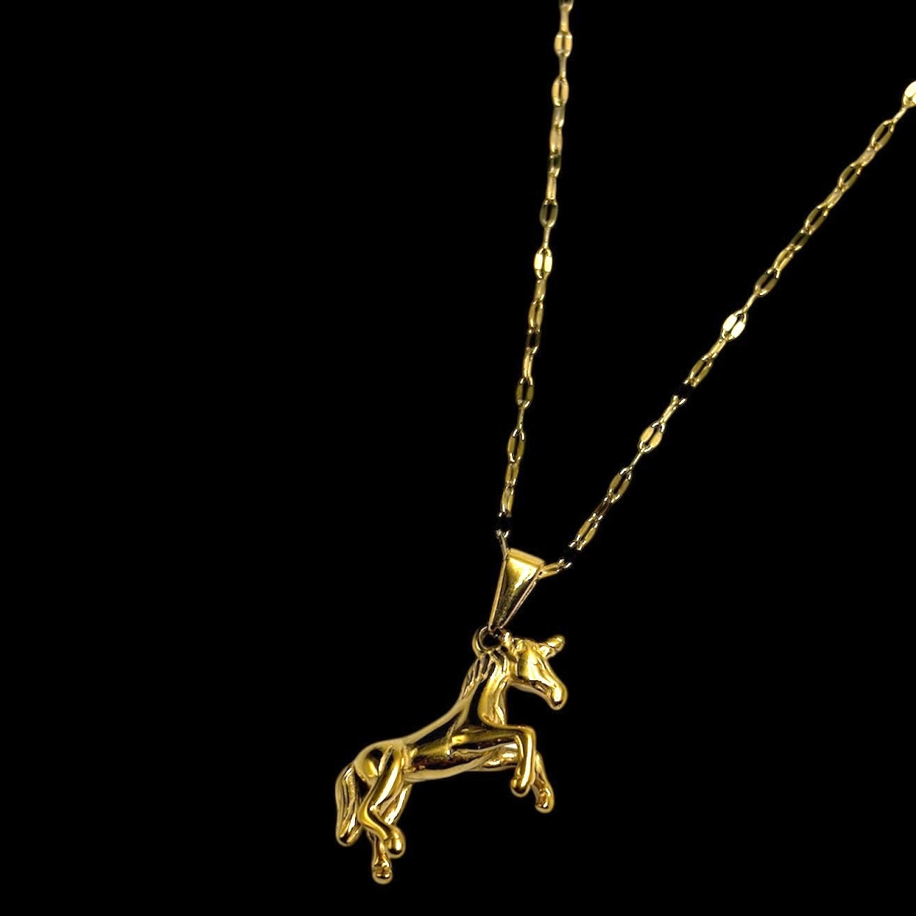 Golden Unicorn Necklace