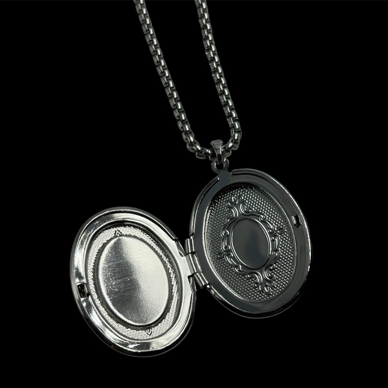 Silver Oval Lady Guadalupe Locket