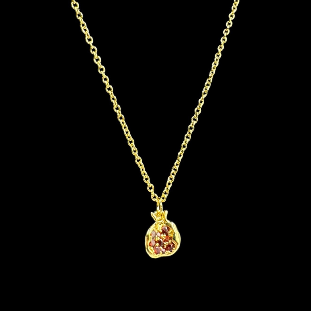 Mini Gold Persephone’s Pomegranate Necklace