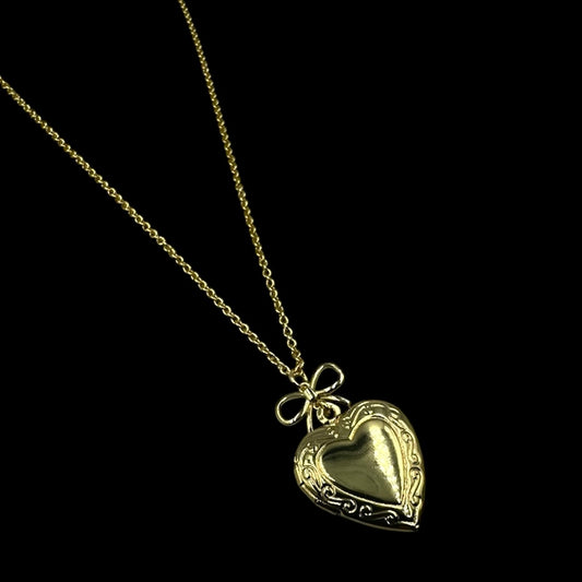 Bow Mini Locket Necklace