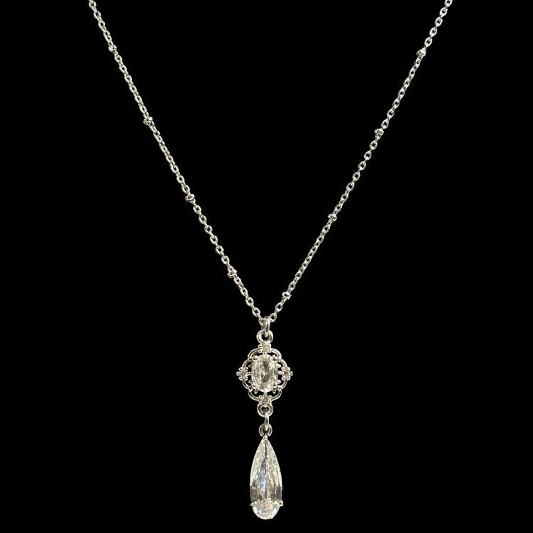 Silver Siren Droplet Necklace