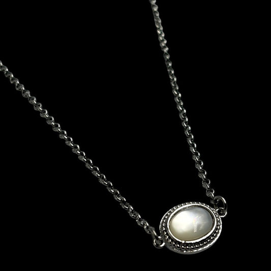 Silver Moonstone Choker