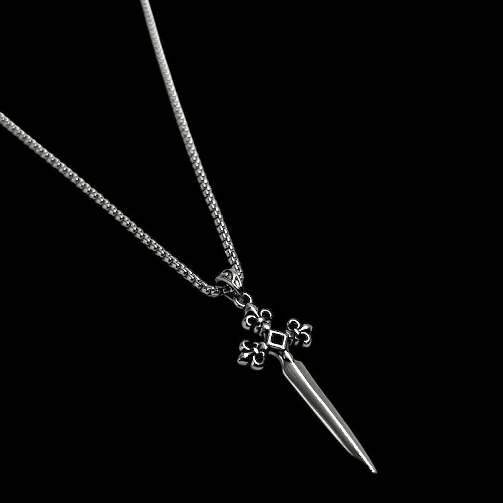 Black Jewel Dagger Necklace