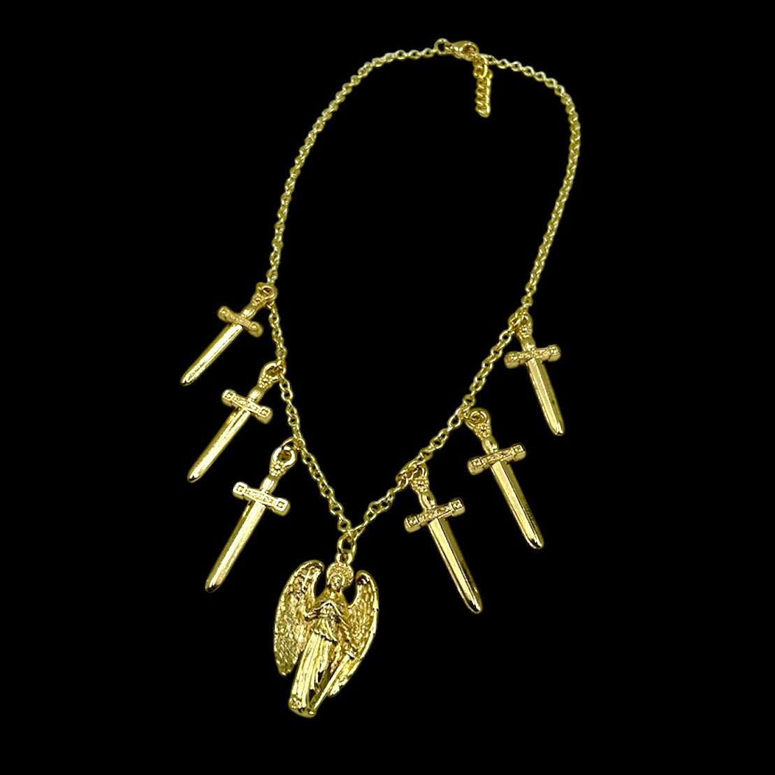 Arch Angel Sword Charm Necklace