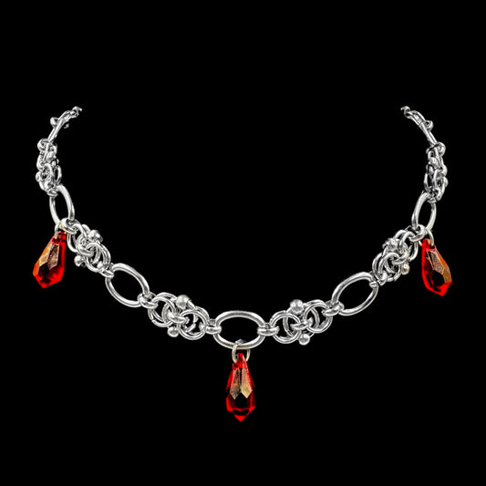 Triple Blood Drops Chunky Choker