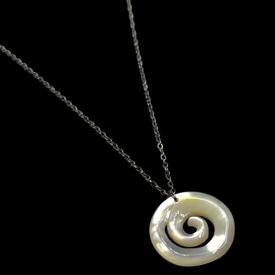 Silver Siren Spiral Necklace
