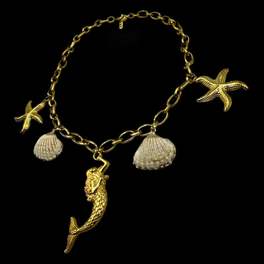 Swimming Siren Charm Necklace