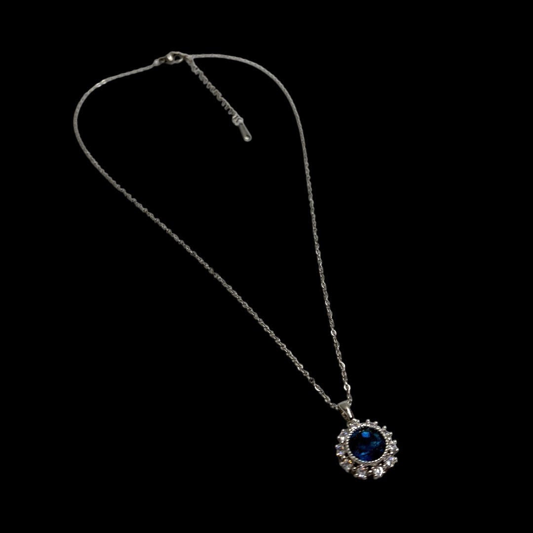 Silver Siren Sapphire Blue Necklace