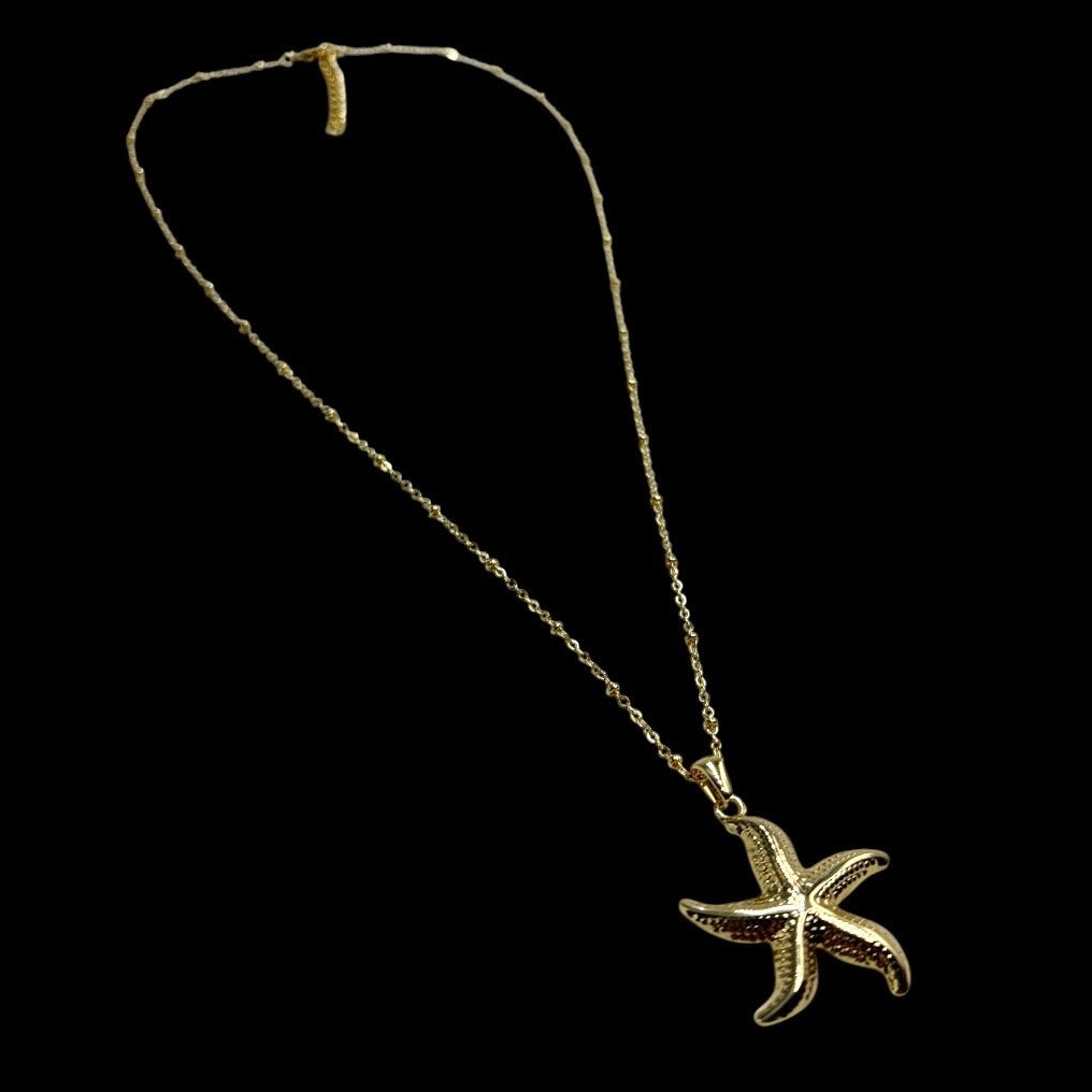 Gold Siren Starfish Necklace