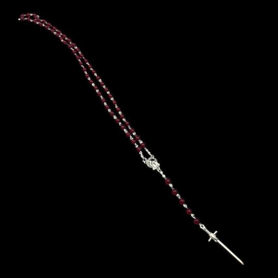 Blood Red Beaded Sword Rosary