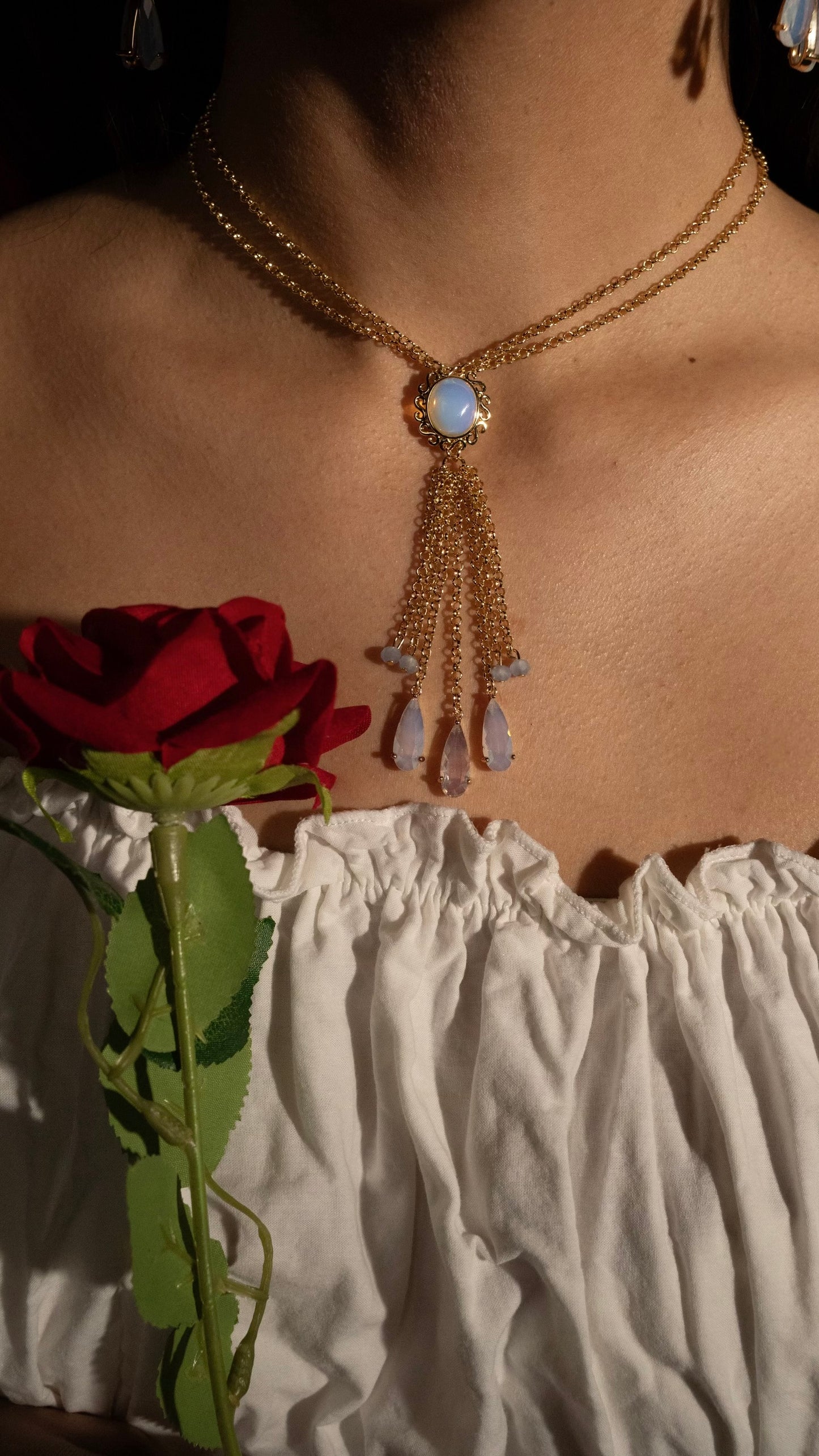 Elaine’s Wedding Moonstone Necklace