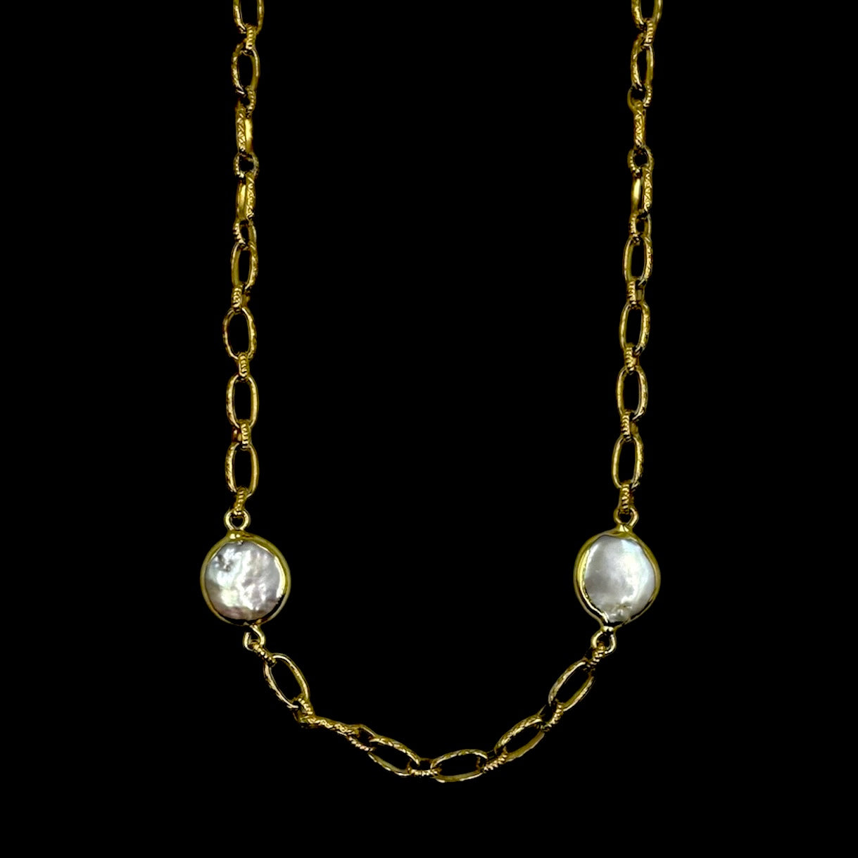 Chained Fresh Water Pearl Choker