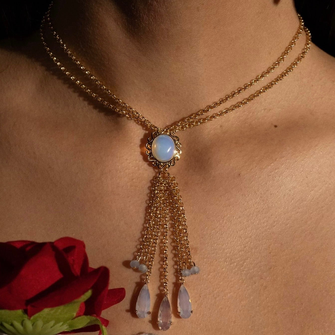 Elaine’s Wedding Moonstone Necklace