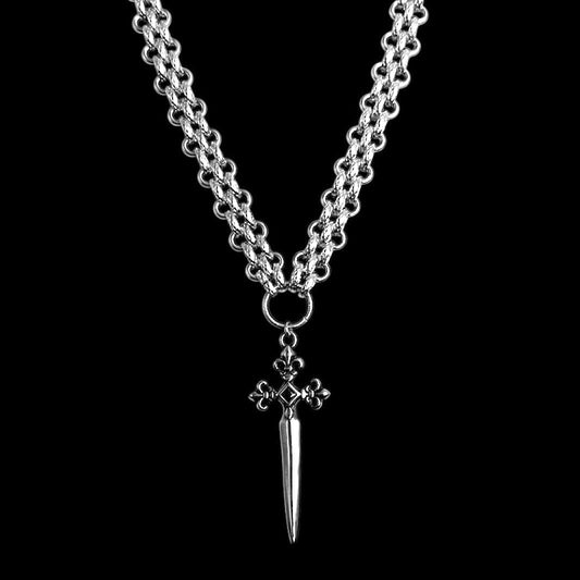 Black Jewel Dagger Snakeskin Choker