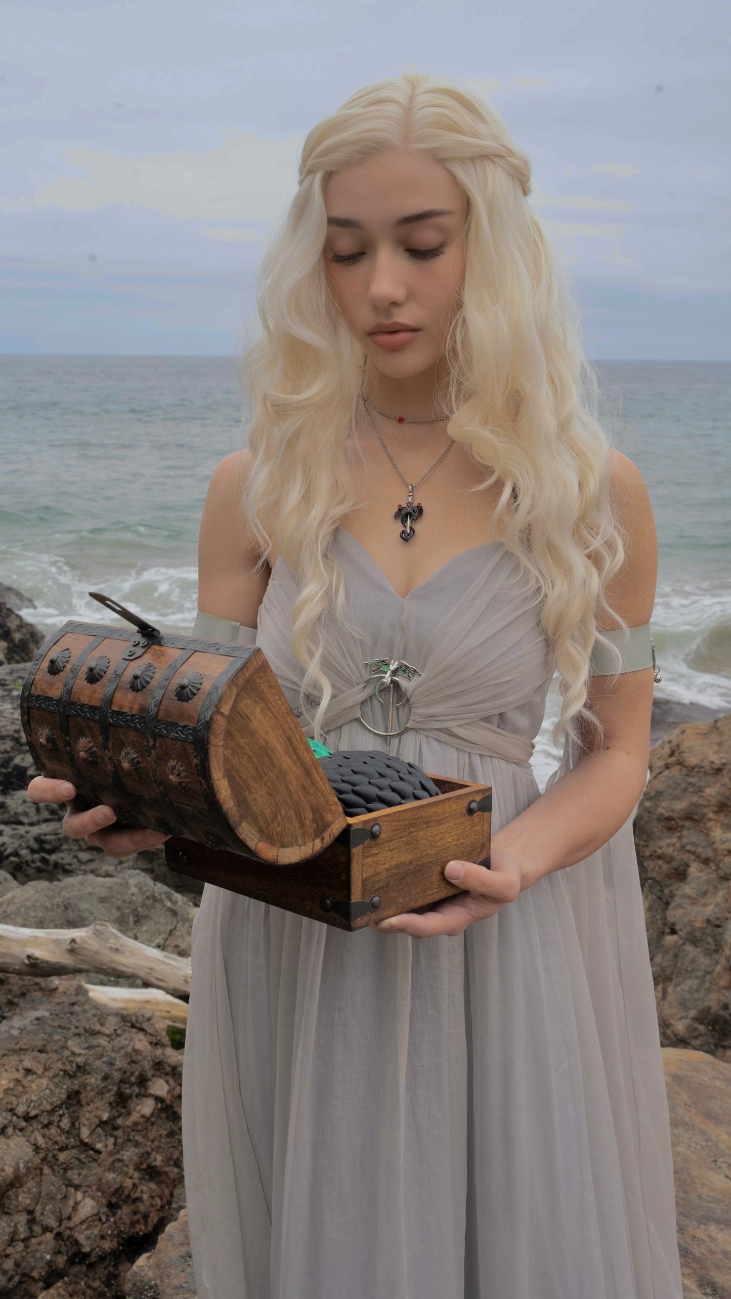 Blackened Dragon Sword Necklace