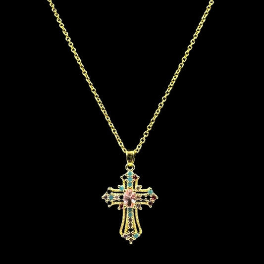 Colorful Cross Necklace