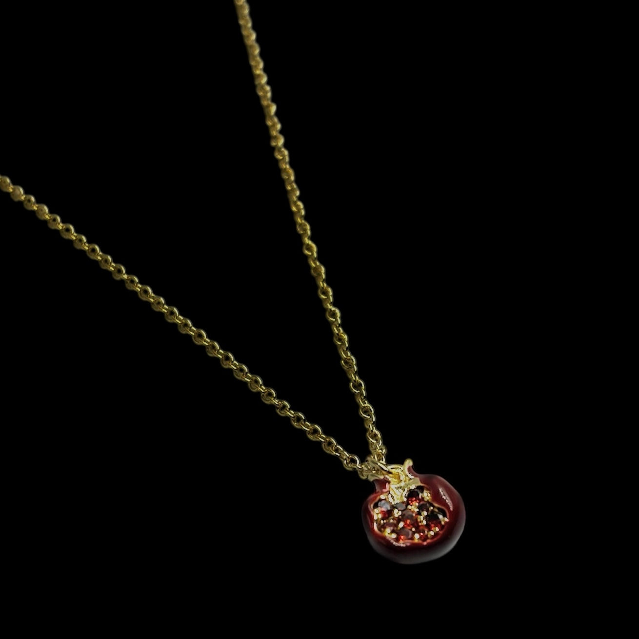 Mini Red Persephone Pomegranate Necklace
