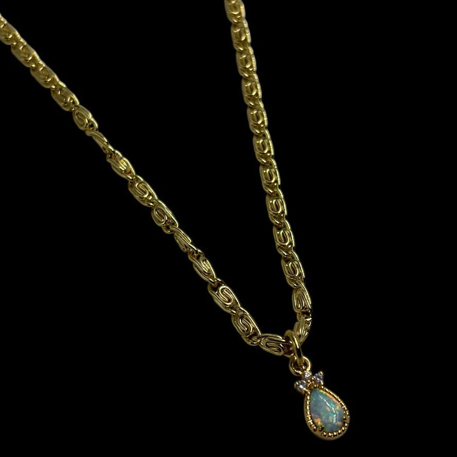 Gold Opal Siren Scales Choker