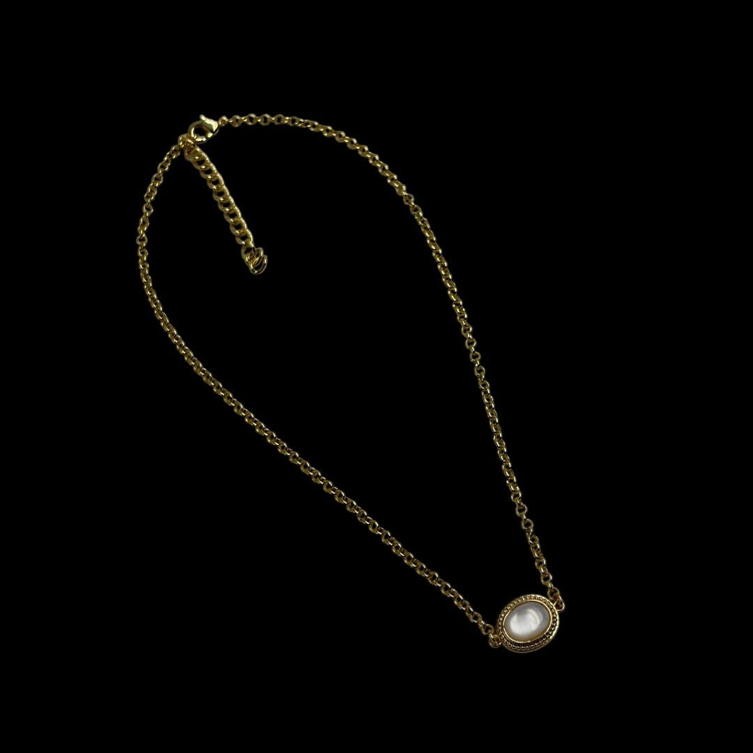 Gold Moonstone Choker
