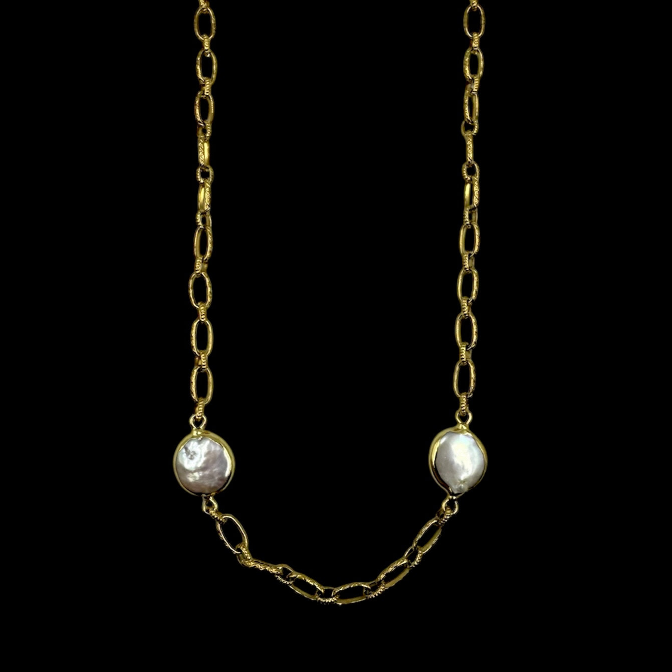 Chained Fresh Water Pearl Choker