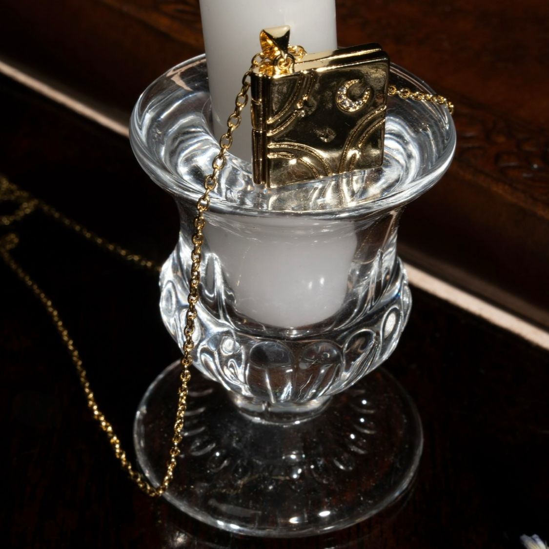 Gold Book of Shadows Locket