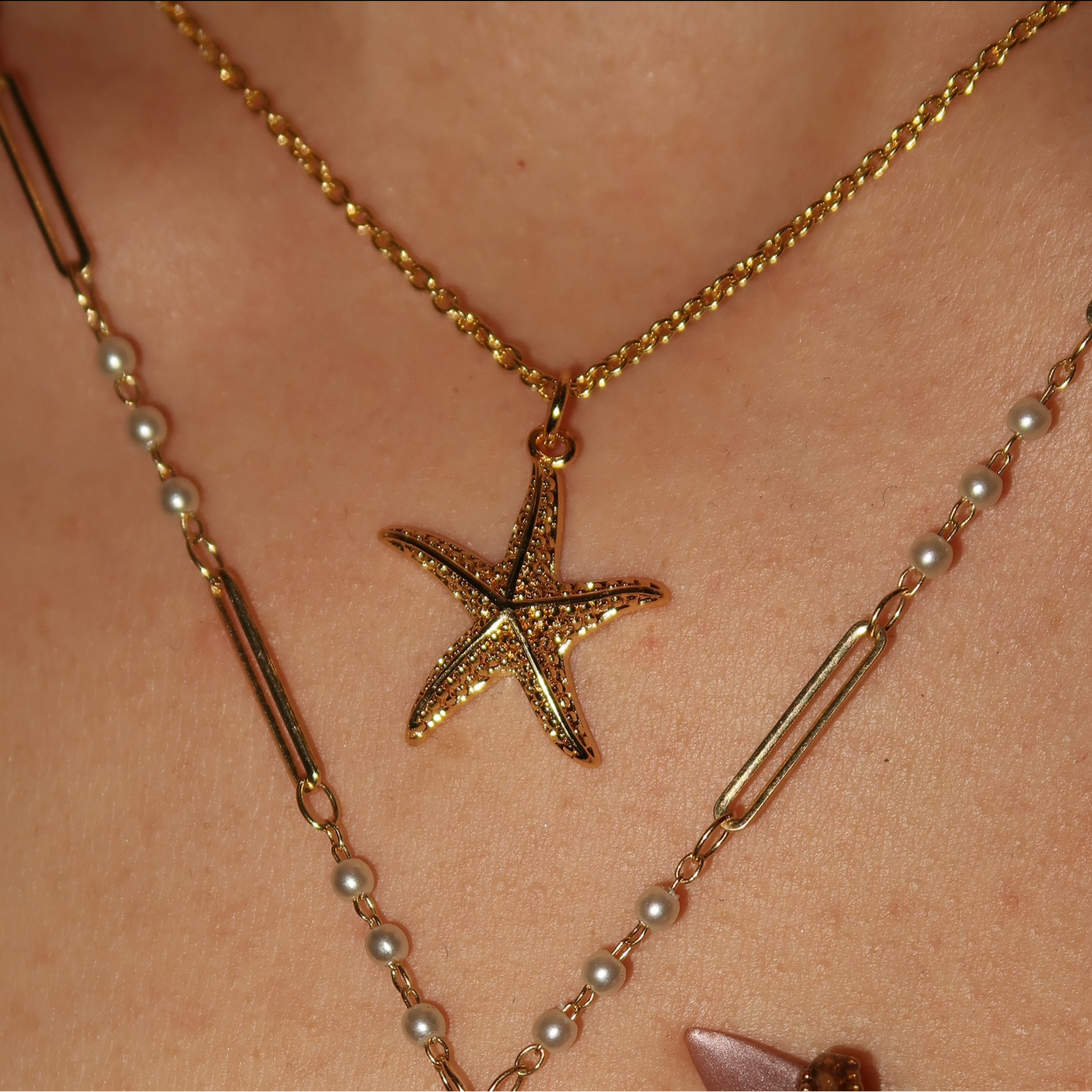 Gold Pearl Starfish Stack