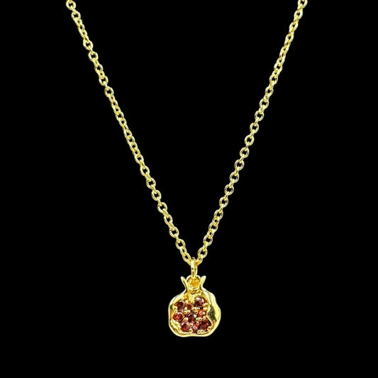Mini Gold Persephone’s Pomegranate Necklace