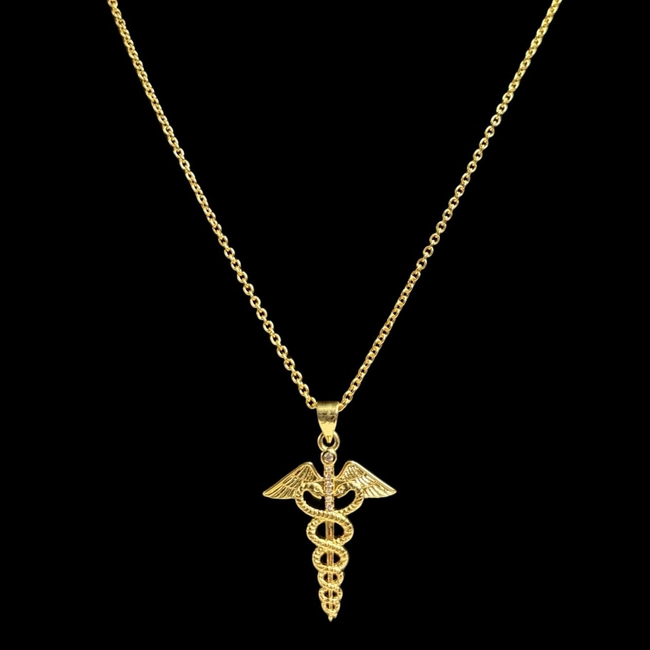 Hermes Caduceus Necklace