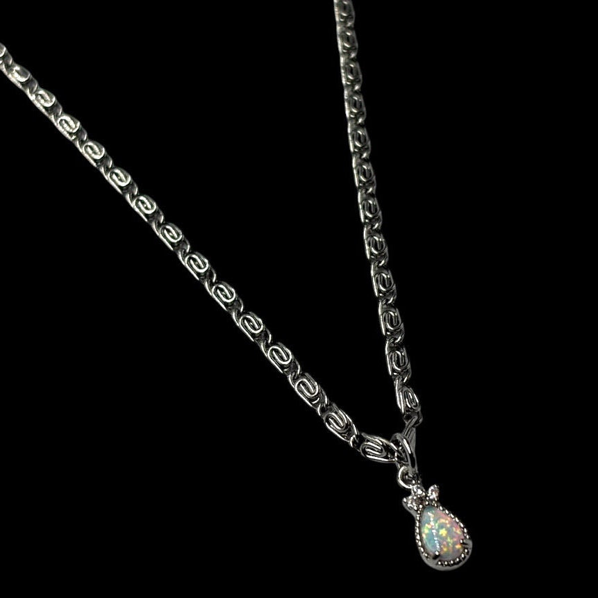 Silver Opal Siren Scales Choker