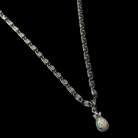 Silver Opal Siren Scales Choker