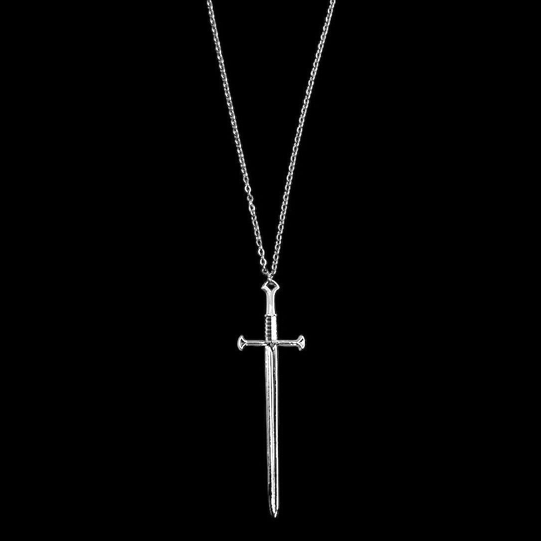 Silver Cruciform Sword Necklace