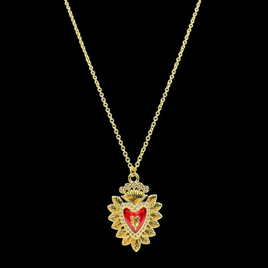 Royal Sacred Heart Necklace
