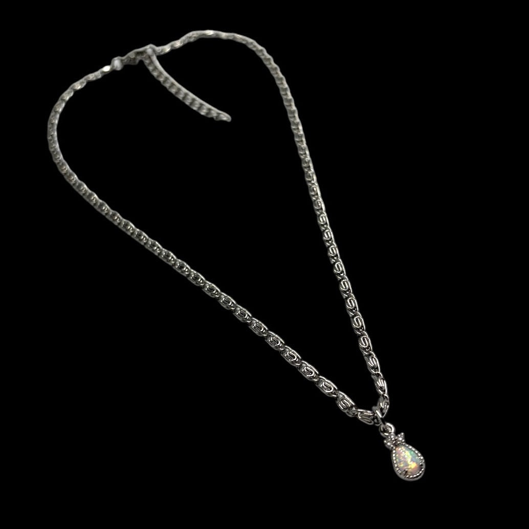 Silver Opal Siren Scales Choker